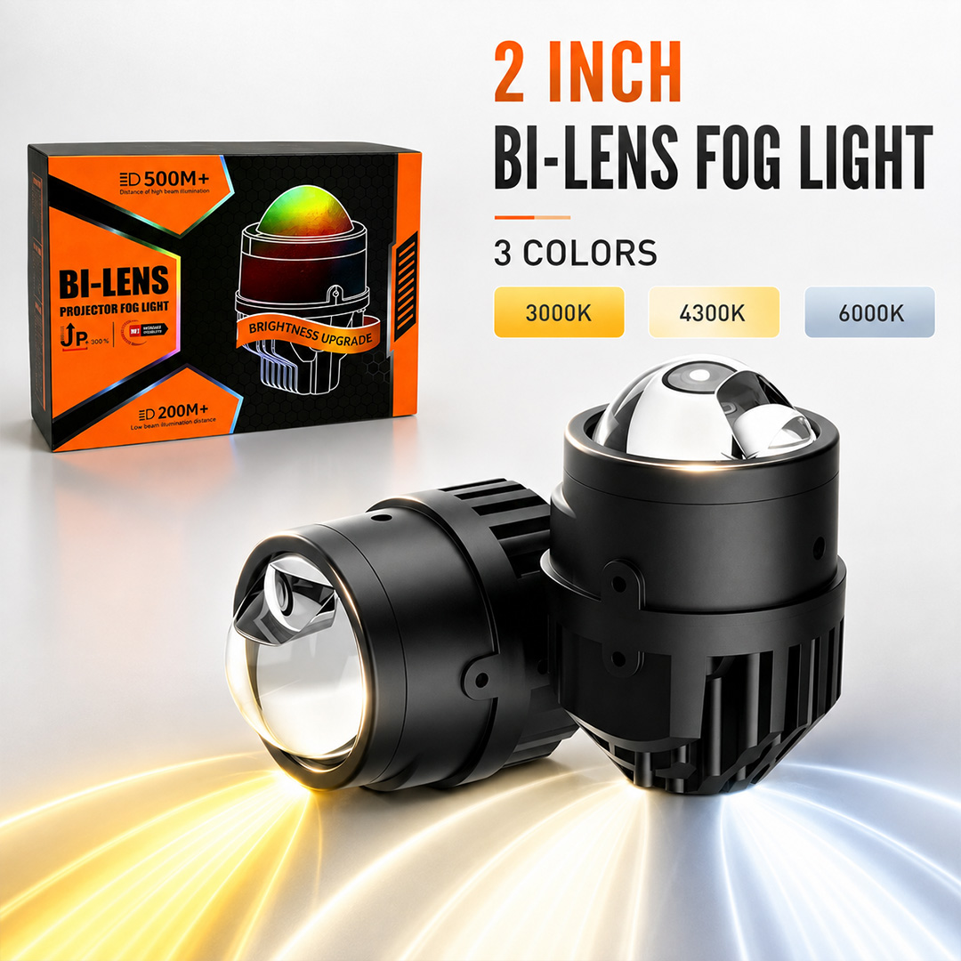 2-inch single direct beam tri-color projector fog light